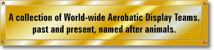 A collection of World-wide Aerobatic Display Teams, past and present, named after animals.